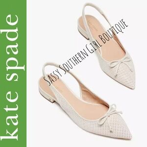 🆕⭐ Kate Spade Ivory White Slingback Flat